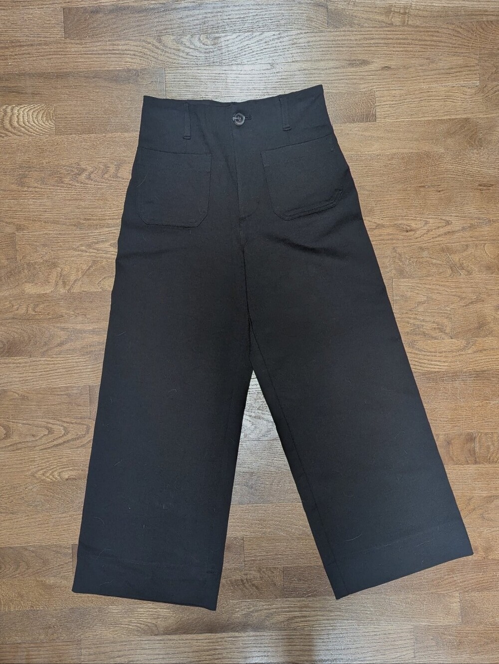 Lauren Conrad High-Waist Wide Leg Black Crop
